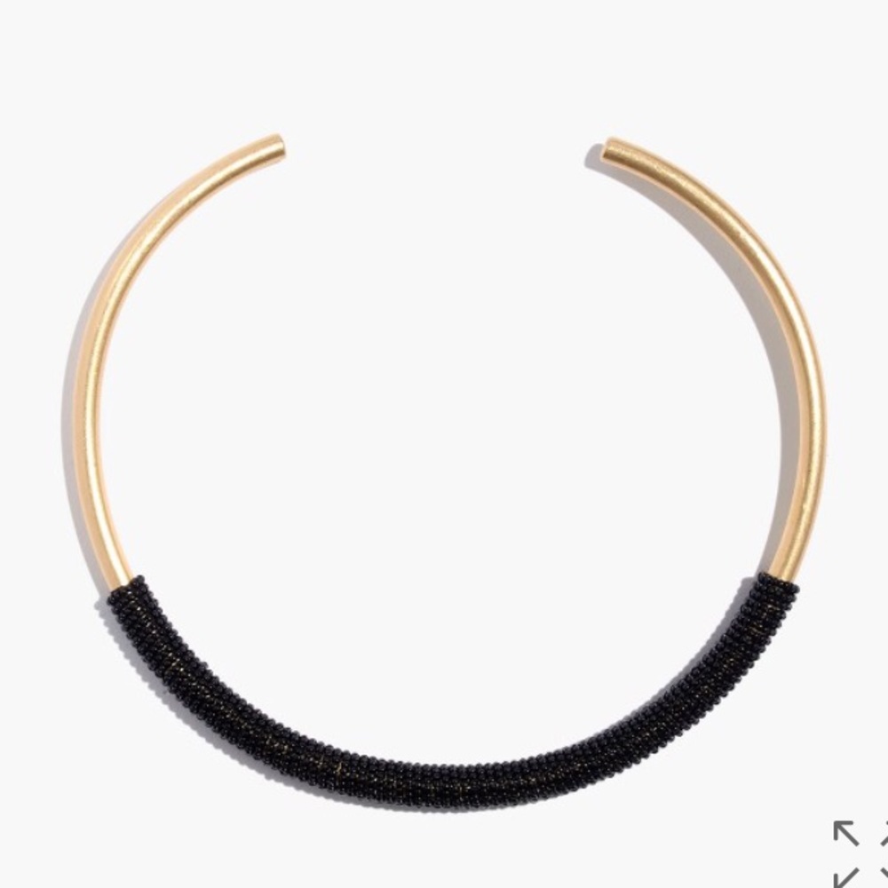 Madewell beaded brass plated choker NWOT